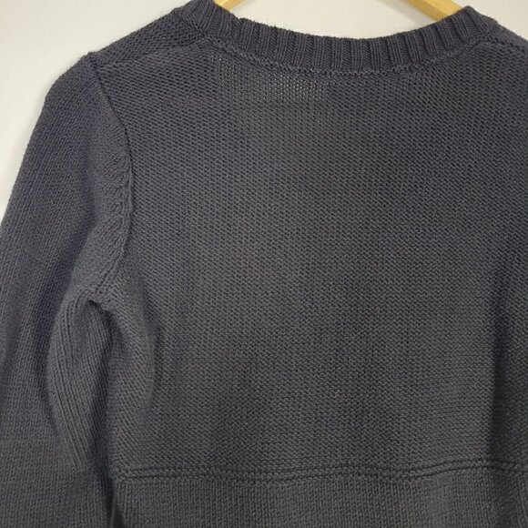 J. Jill Women's Knitted Long Sleeve Scoop Neck Black Sweater Size Small - Picture 7 of 13